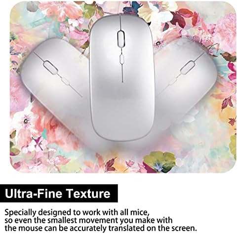 Small Mouse Pad 6 x 8 Inch, Audimi Mini Mouse Pad Thick for Laptop Wireless Mouse Home Office Travel, Portable & Washable (Flower)