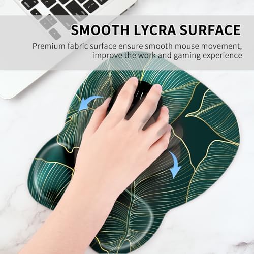 EooCoo Ergonomic Mouse Pad with Wrist Rest, Memory Foam Support Mousepad