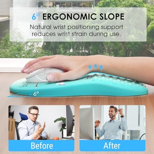 MROCO Ergonomic Mouse Pad with Wrist Support, 11.8 x 7.8 in, Feather Arrow