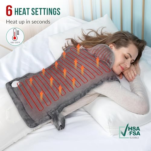 Snailax Large Heating Pad for Neck, Shoulders and Back, FSA Eligible, 24x33