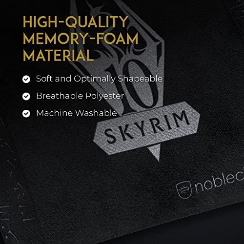 noblechairs Memory Foam Lumbar-Support Pillow, Office and Gaming-Chair Cushion Set - Skyrim Edition