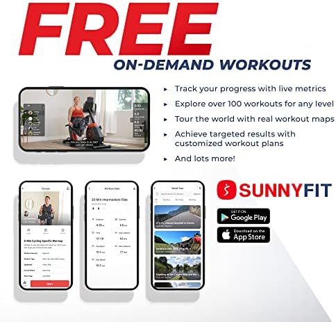 Sunny Health & Fitness Smart Recumbent Cross Trainer with Arm Exerciser
