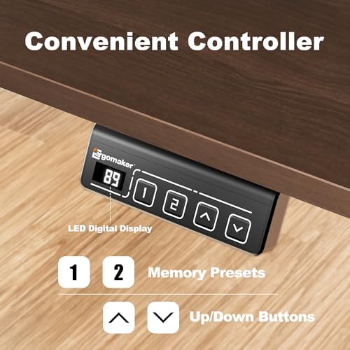67"x24" Standing Desk, Height Adjustable Sit-Stand Home Office, Walnut