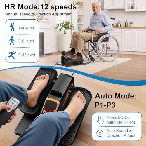 Under Desk Elliptical Leg Exerciser While Sitting for Seniors