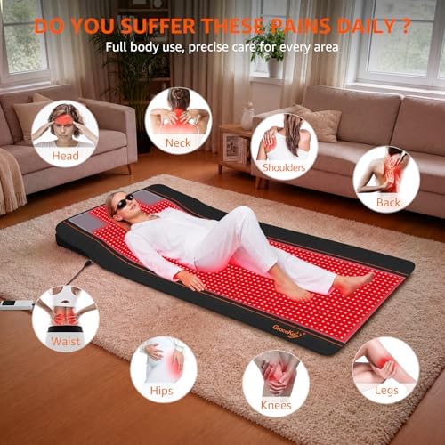 Gracekey FSA Eligible HSA 72.8"x35.4" Red Light Therapy Mat Full Body