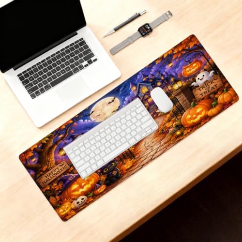 Halloween Large Mouse Pad Non-Slip Rubber Long Gaming Desk Mat