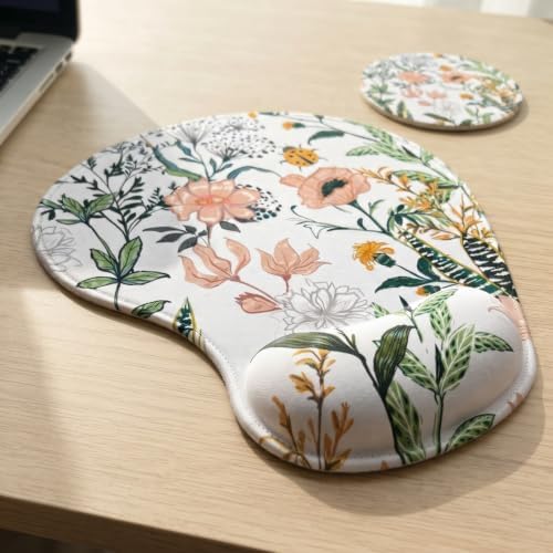 Ergonomic Wrist Support Mouse Pad for Carpal Tunnel Relief | Memory Foam with Non-Slip Rubber Base, Comfortable Wrist Rest Support