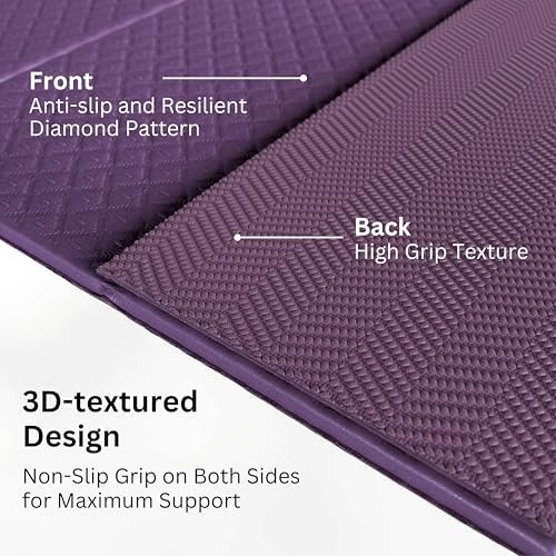 Foldable Yoga Mat, 72" x 24", 6/8/10/12mm
