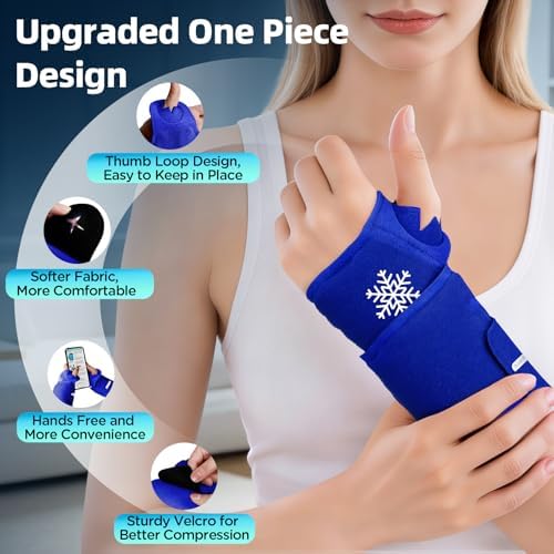 Comfytemp Wrist Ice Pack Wrap Carpal Tunnel Relief Wrist Brace 2 Packs