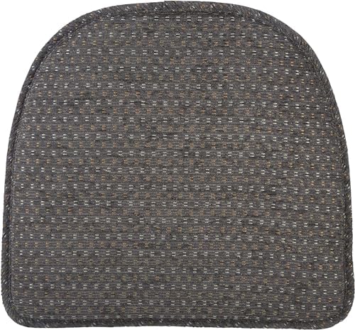 Klear Vu Raindrop The Gripper Non Slip Chair Cushions, Soft & Comfortable Seat Pad, Sitting Pillow for Kitchen, Dining or Office, 6 Count (Pack of 1), 04 Gray