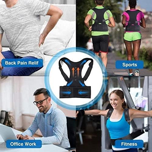 DSMYYXGS Adjustable Magnetic Posture Corrector Corset Back Brace Back Belt Lumbar Support Straight Corrector for Men Women S-XXL (Color : Nude, Size : Medium)