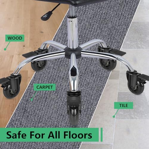 8T8 3" Office Chair Caster Wheels with Brakes Heavy Duty, Set of 5,Replacement Universal Rolling Chair Wheels for Hardwood Floors Carpet, Rubber Desk&Gaming Chair Casters with Locks