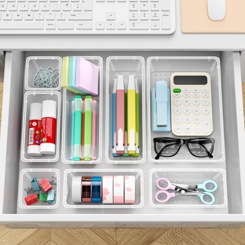 24 PCS Drawer Organizer Set, Makeup Organizers, Tool Storage Trays