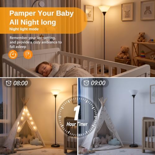 Coucrek Floor Lamp for Living Room, Torchiere Standing Light