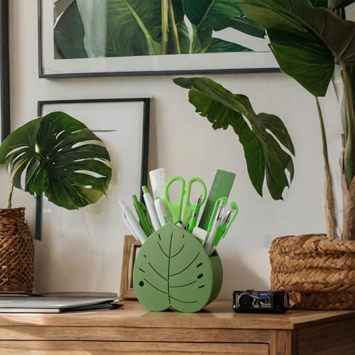 Tenceur Tropical Palm Pen Holder for Desk Large Capacity Pencil Holder