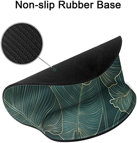 Britimes Ergonomic Mouse Pad with Wrist Support, Green Palm