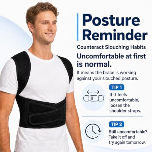 Back Posture Corrector Brace for Men, Full Back-Anchored Posture Brace