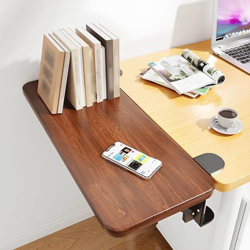 Ergonomics Desk Extender Tray Wooden Desk Extender, Large Size Foldable Keyboard Drawer Tray Can Be Used As Armrests Shelves Desktop Extensions for Home and Office(70 * 25cm)