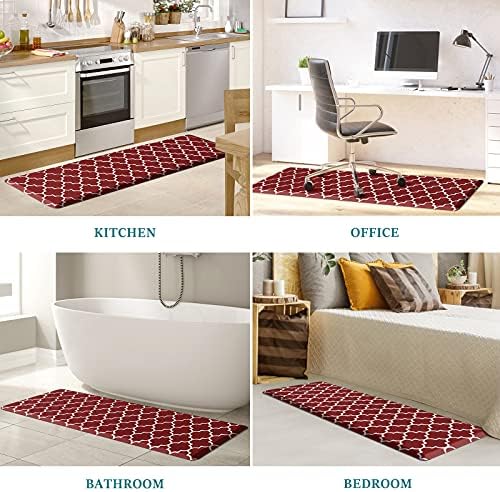 WISELIFE Kitchen Mats and Rugs Cushioned Anti-Fatigue, 17.3"x 60", Red