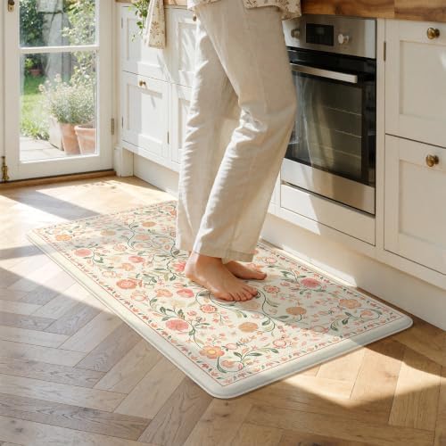 KIMODE Anti Fatigue Mats for Kitchen Floor，Cushioned Kitchen Rugs Non Slip