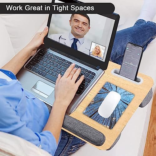 Small Mouse Pad, Mini Mouse Pad 6 X 8 Inch with Non-Slip Rubber Base for Keyboard Tray Laptops Wireless Mouse Home Office Travel, Washable & Portable (Woods Forest)