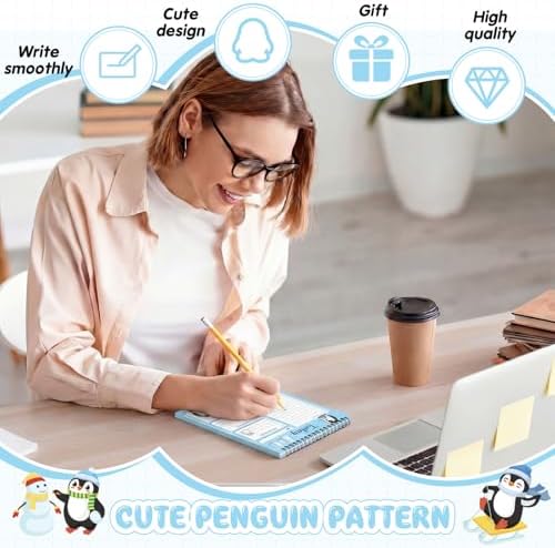 Gueevin Penguin Gifts To Do List Notepad, Daily Planner, 50 Sheets