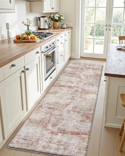 DEXI Kitchen Floor Mats Cushioned Anti Fatigue Runner Rug 23x59 Red