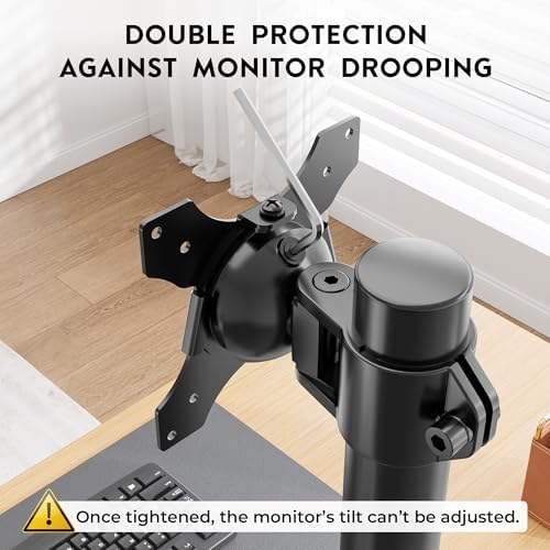 BONTEC Vertical Dual Monitor Desk Mount, 13-34", VESA 75x75/100x100mm