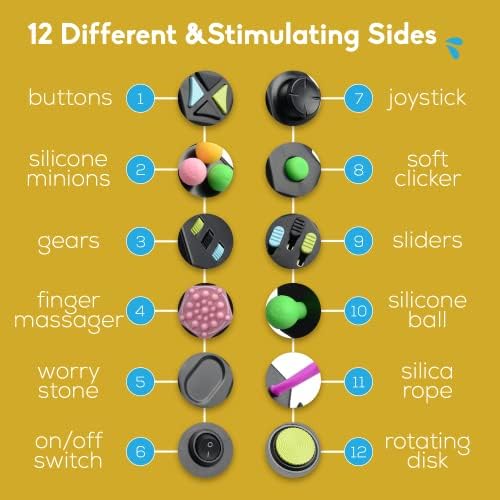 PILPOC theFube Fidget Cube Handy Toys for Kids and Adults (Black & Mix)