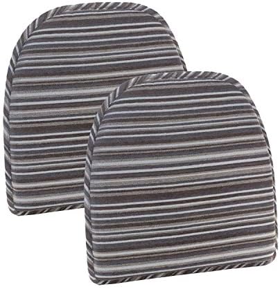 Klear Vu Raindrop The Gripper Non Slip Chair Cushions, Soft & Comfortable Seat Pad, Sitting Pillow for Kitchen, Dining or Office, 2 Count (Pack of 1), Driftwood