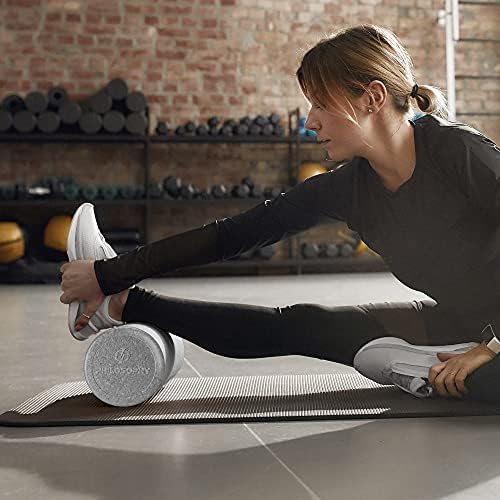 Philosophy Gym 18" High-Density Foam Roller for Exercise, Massage, Muscle Recovery - Round, Gray