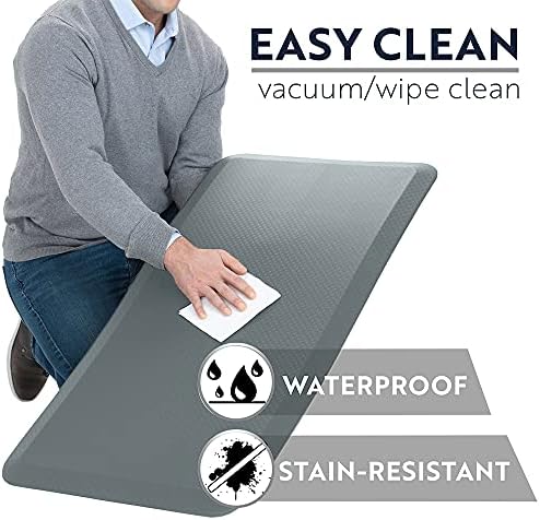 KANGAROO Cushioned Anti Fatigue Kitchen Mats for Floor, 20x32 Salt