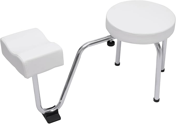 Adjustable Height Portable Foot Rest Stool for Spa Beauty Salon Studio Equipment Supplies (Black) (White)