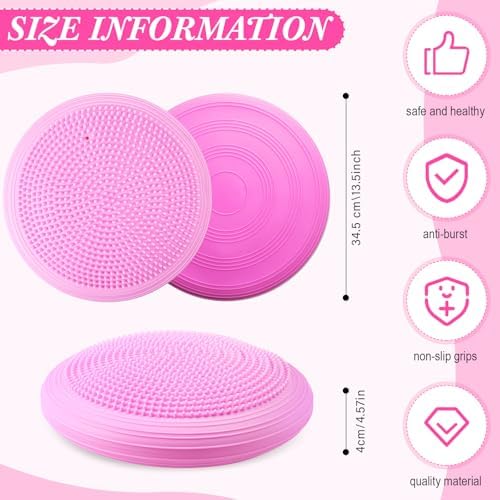 Libima 4 Pcs Wiggle Seat Inflated Wobble Cushion for Kids