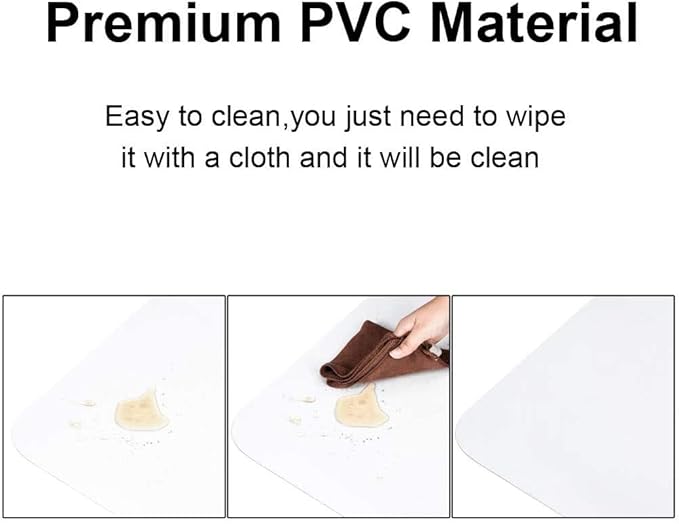 Azadx Office Chair Mat for Hardwood Floor, 57"x84" Clear Desk Chair Mat for Hardwood Floor Large Protector Floor Mat for Dining Room, Easy Glide Rolling Plastic Floor Mat, Chair Mats for Living Room