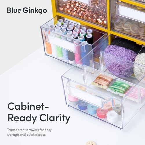 Blue Ginkgo 12-Drawer Storage Cabinet Organizer, Grey, Made in Korea