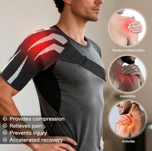 Shoulder Brace for Men & Women, Preventing Strains and Dislocation (Medium)