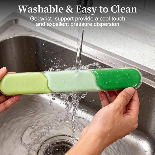 Gel Wrist Rest for Mouse and Keyboard,Ergonomic Computer Pad for Typing