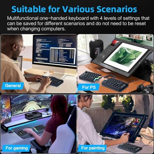 Koolertron Split Mechanical Gaming Keyboard Programmable