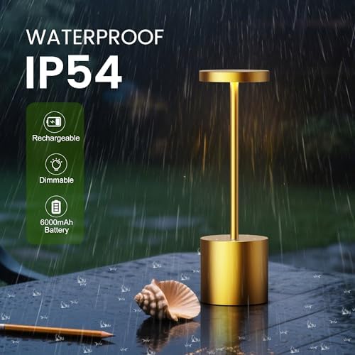 SAKRINGT Cordless Table Lamp Rechargeable,Outdoor LED Table Light
