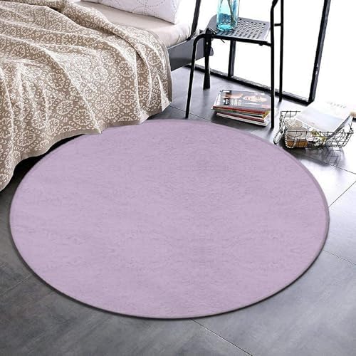 Highly Premium Quality Floor Mat, Office Chair Decor Mat, Room Sofa Yoga Soft Round Carpet Light Purple, 24inch