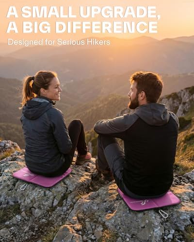 Sportneer Sitting Pad, Lightweight Waterproof Folding Seat Pad for Backpacking, 15.75'' x 15.75'' Portable Camping Seat Mat for Hiking, Picnics & Outdoor Use