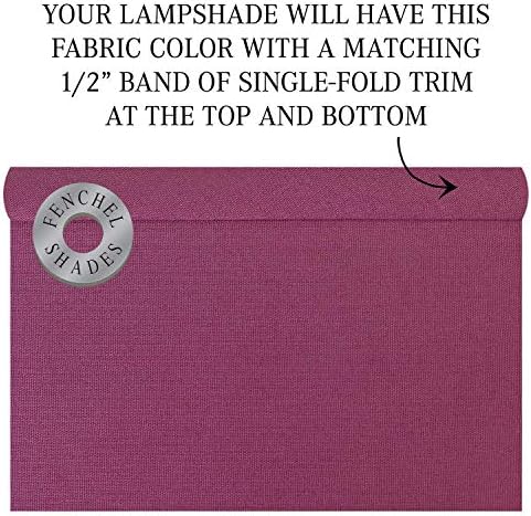 FenchelShades.com Lampshade 6" Top Diameter x 10" Bottom Diameter x 8" Slant Height 6x10x8" with Spider Attachment Diameter 0.5 Inch for Lamps with a Harp (Plum)