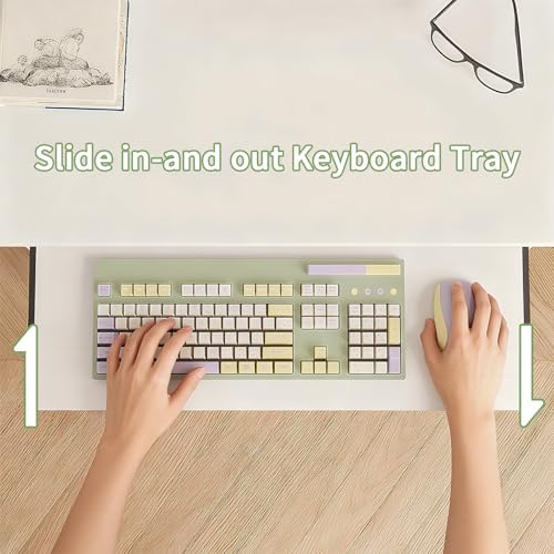 ALISENED 30 Inch Computer Desk, with Keyboard Tray & Monitor Stand