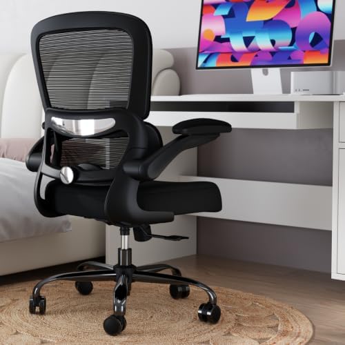 TRALT Office Chair - Ergonomic Desk Chair with Adjustable Lumbar Support, Mesh Computer Chair, Executive Chairs for Home Office Comfortable Lumbar Support Black Pack of 6