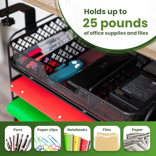 File Organizer that Attaches Under the Desk