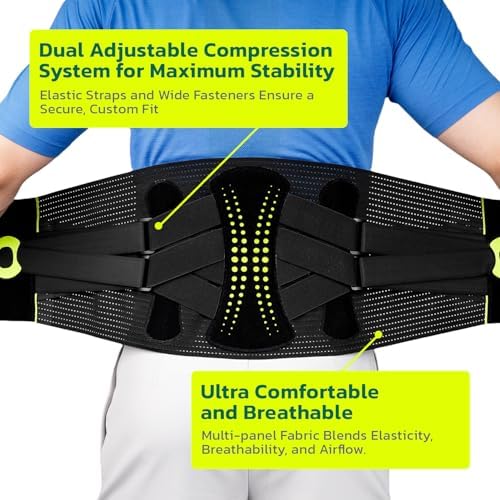aoFIT Back Brace for Lower Back Pain Relief,Back Support Belt for Women & Men Breathable Design Lower Back Pain Relief for Herniated Disc, Sciatica, Scoliosis