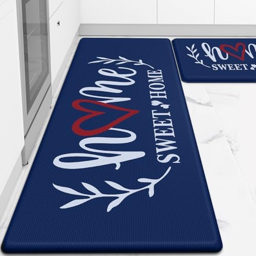 HappyTrends Kitchen Mat for Floor, 2PCS Anti-Fatigue Kitchen Rugs