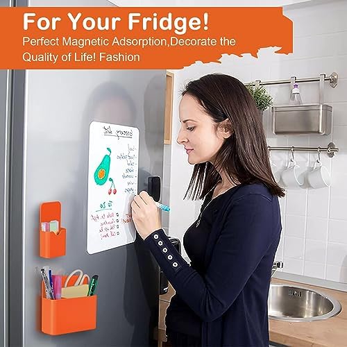 KITANIS Magnetic Pen Holder,2 Pack Magnetic Dry Erase Marker Holder with Generous Compartments,Strong Magnet Storage Marker Pen Pencil Organizer for Refrigerator,Whiteboard,Locker Accessories