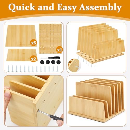 Unittype Bamboo Multi Device Organizer, 6 Slots
